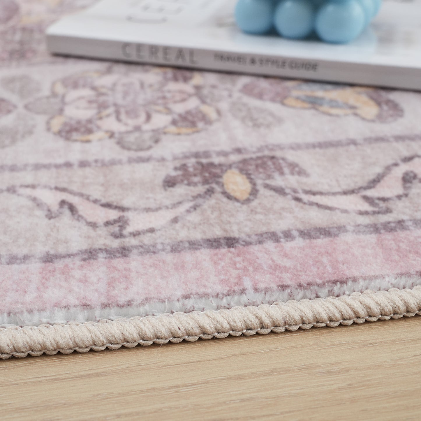 Brown Pink Vintage Oriental Rug