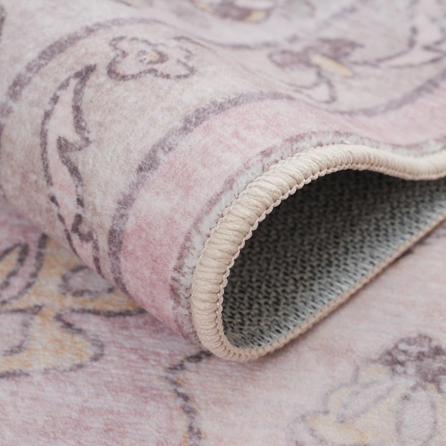 Brown Pink Vintage Oriental Rug