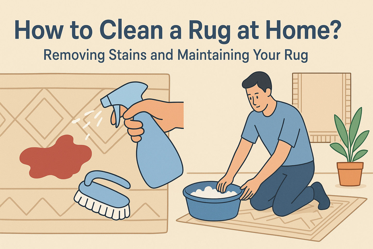 How to Clean a Rug at Home? Removing Pet, Food and Grease Stains – The ...