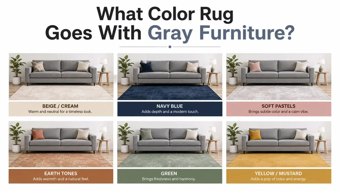 What Color Rug Goes With Gray Furniture?