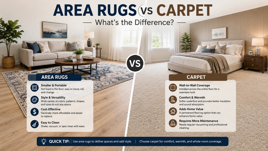 Area Rugs vs Carpet: What's the Difference?