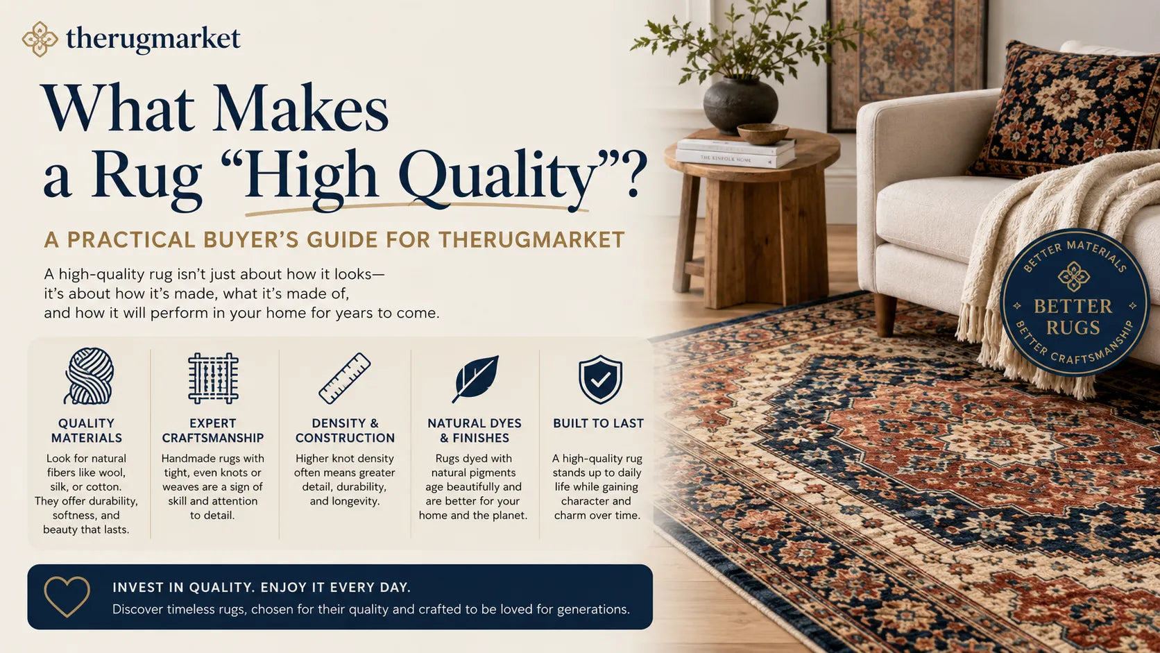 What Makes a Rug “High Quality”? A Practical Buyer’s Guide for Therugmarket