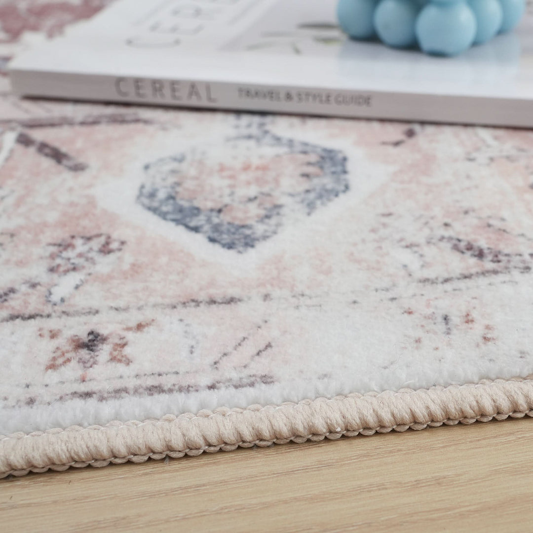 Cream Brown Rustic Oriental Modern Rug - The Rug Market