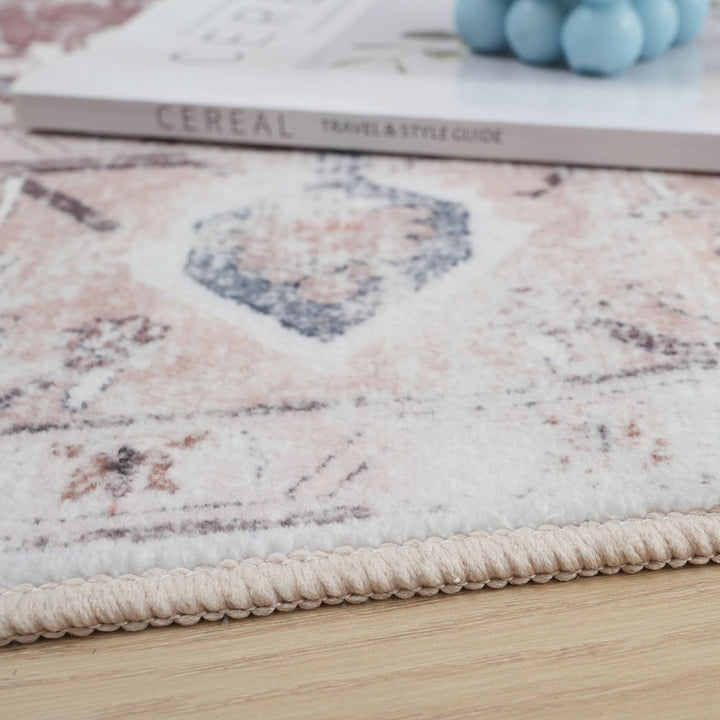 Cream Brown Rustic Oriental Modern Rug - The Rug Market