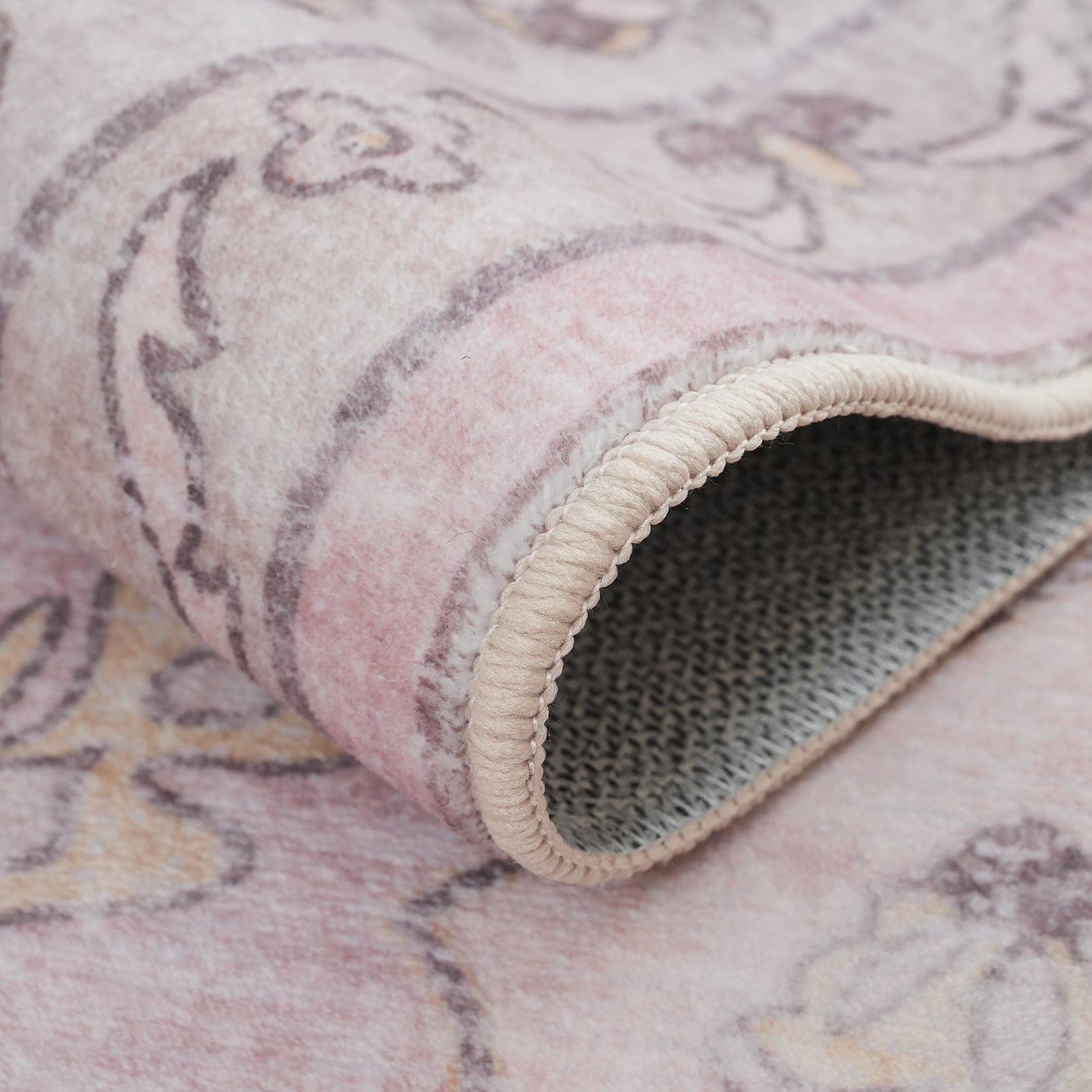 Brown Pink Vintage Oriental Rug