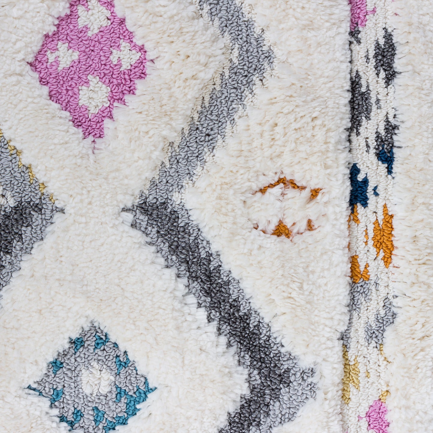 Super Soft Chevron Multicolour Shaggy Rug