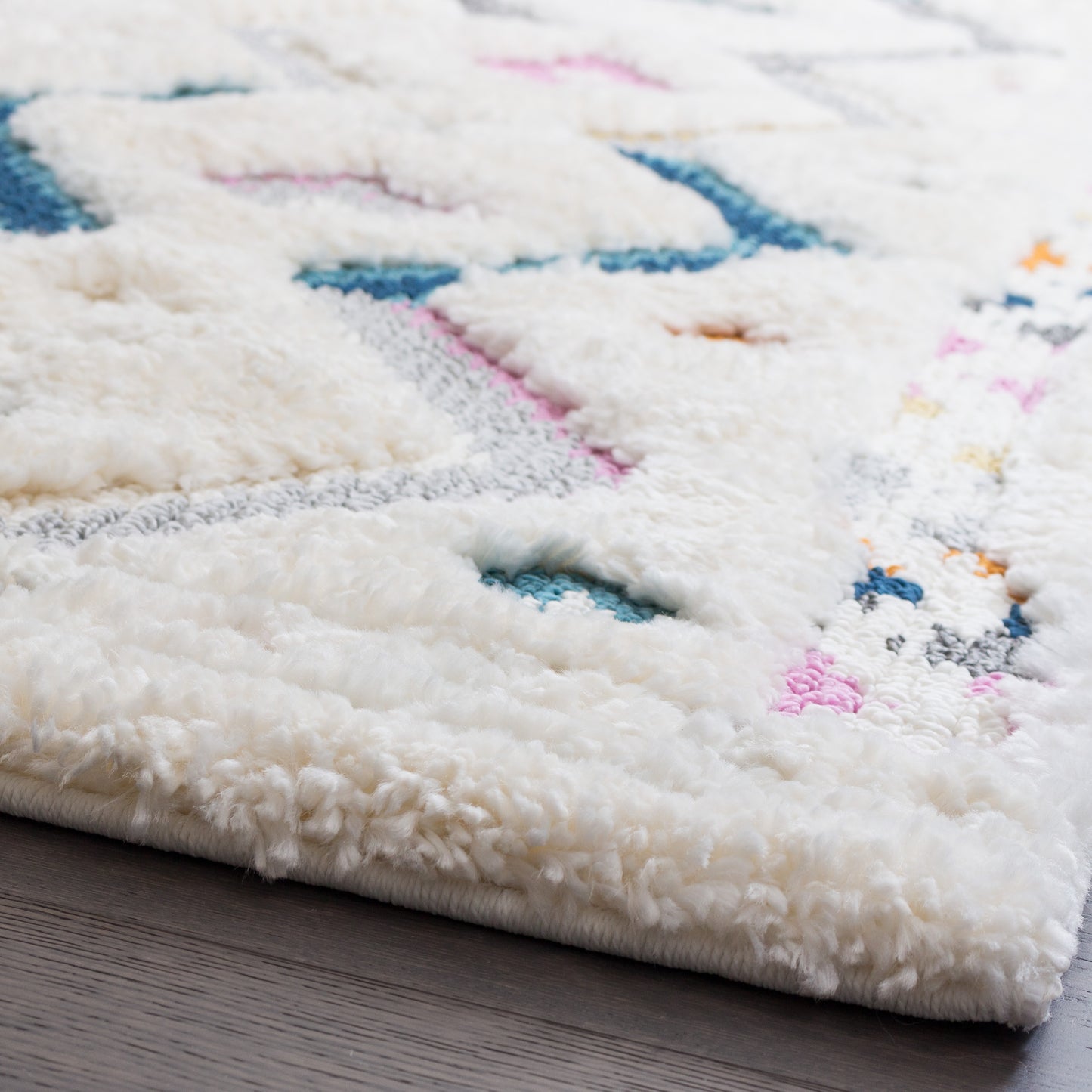 Super Soft Chevron Multicolour Shaggy Rug