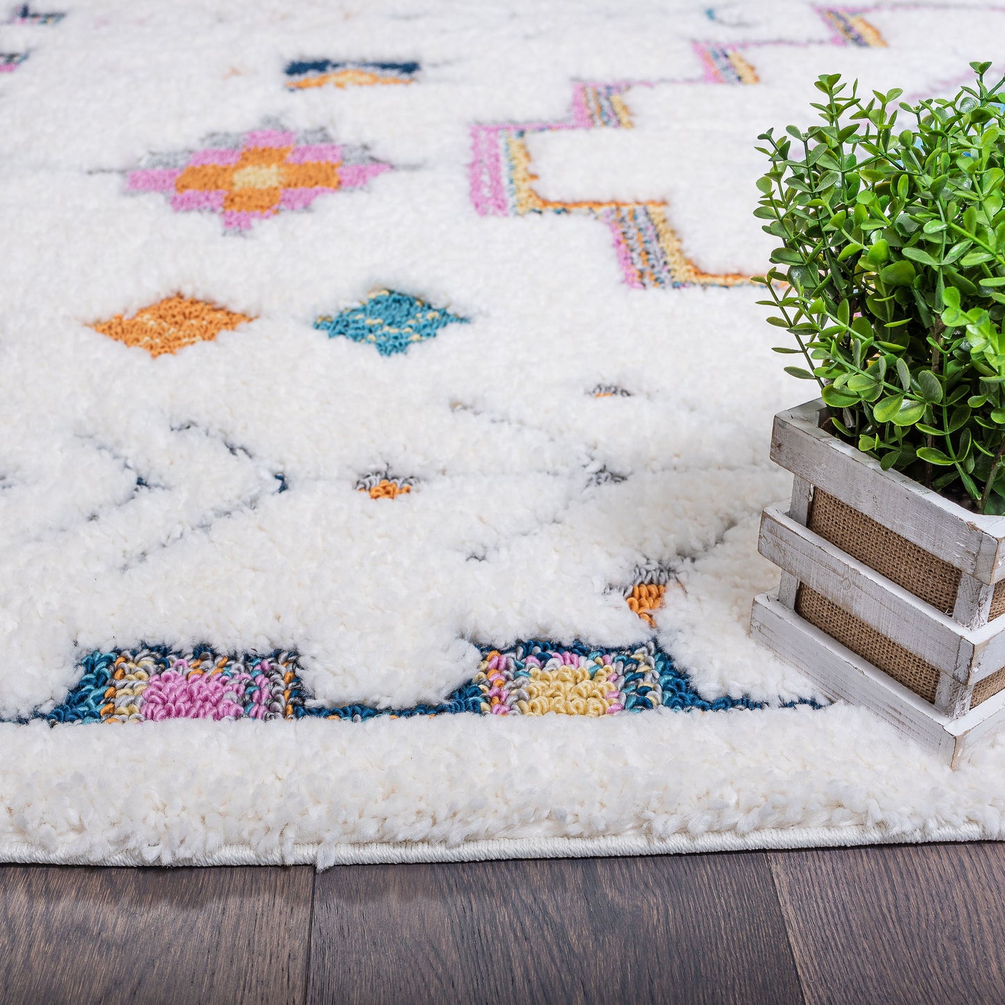 Super Soft Royal Multicolour Shaggy Rug