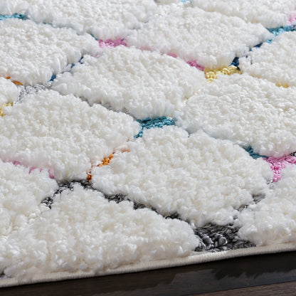 Super Soft Lattice Shaggy Rug