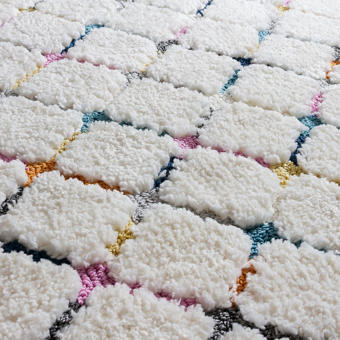 Super Soft Lattice Shaggy Rug