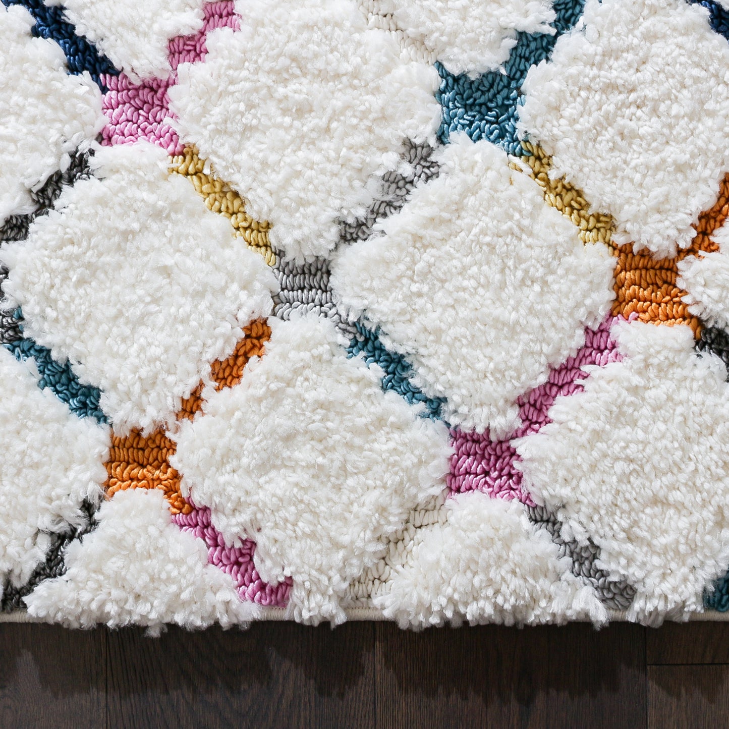 Super Soft Lattice Shaggy Rug