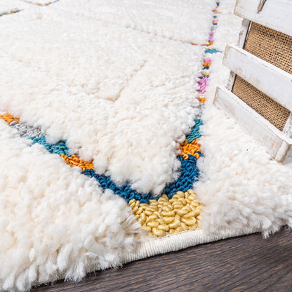 Super Soft Lattice Diamond Rug