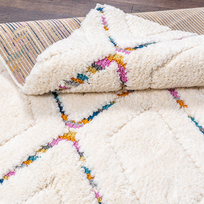 Super Soft Lattice Diamond Rug