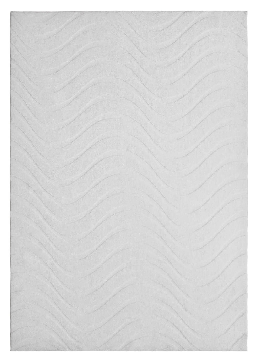 Pearl White Modern Wavy Shag Rug - The Rug Market