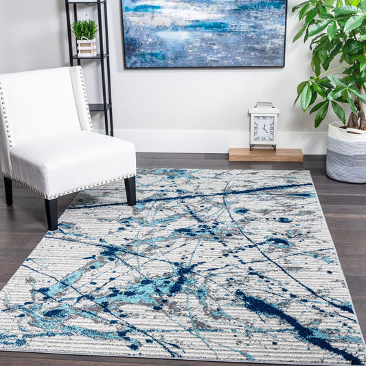 Abstract Ombre Splash Area Rug