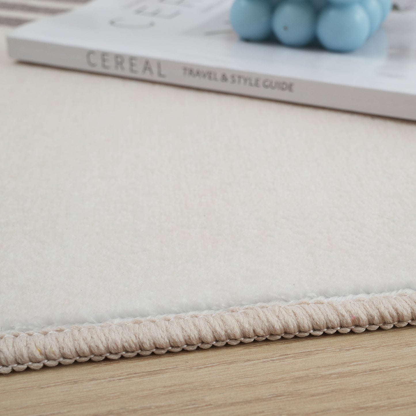 Brown Cream Modern Abstract Geometric Circles Rug