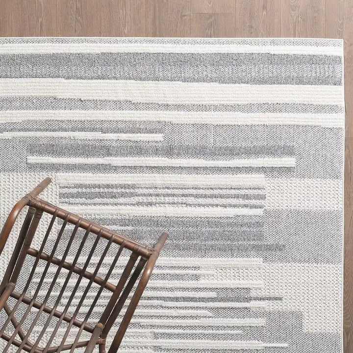 Venetian Checkered Grey Area Rug