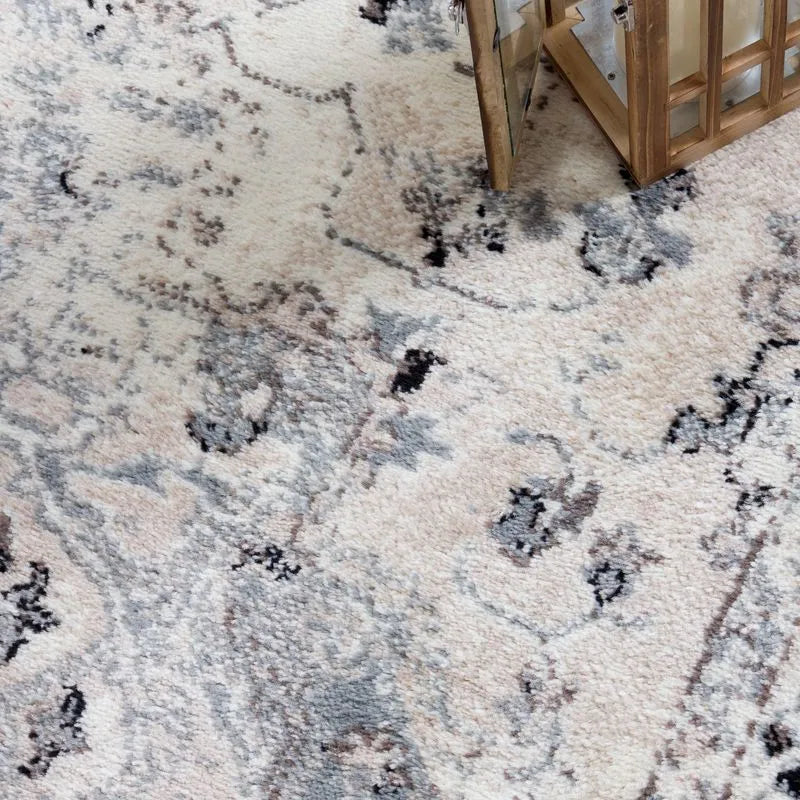 Beige Grey Bohemian Contemporary Rug