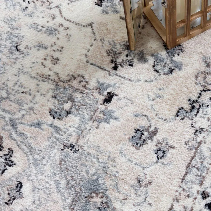 Beige Grey Bohemian Contemporary Rug