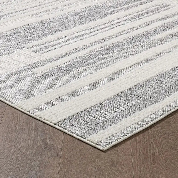 Venetian Checkered Grey Area Rug