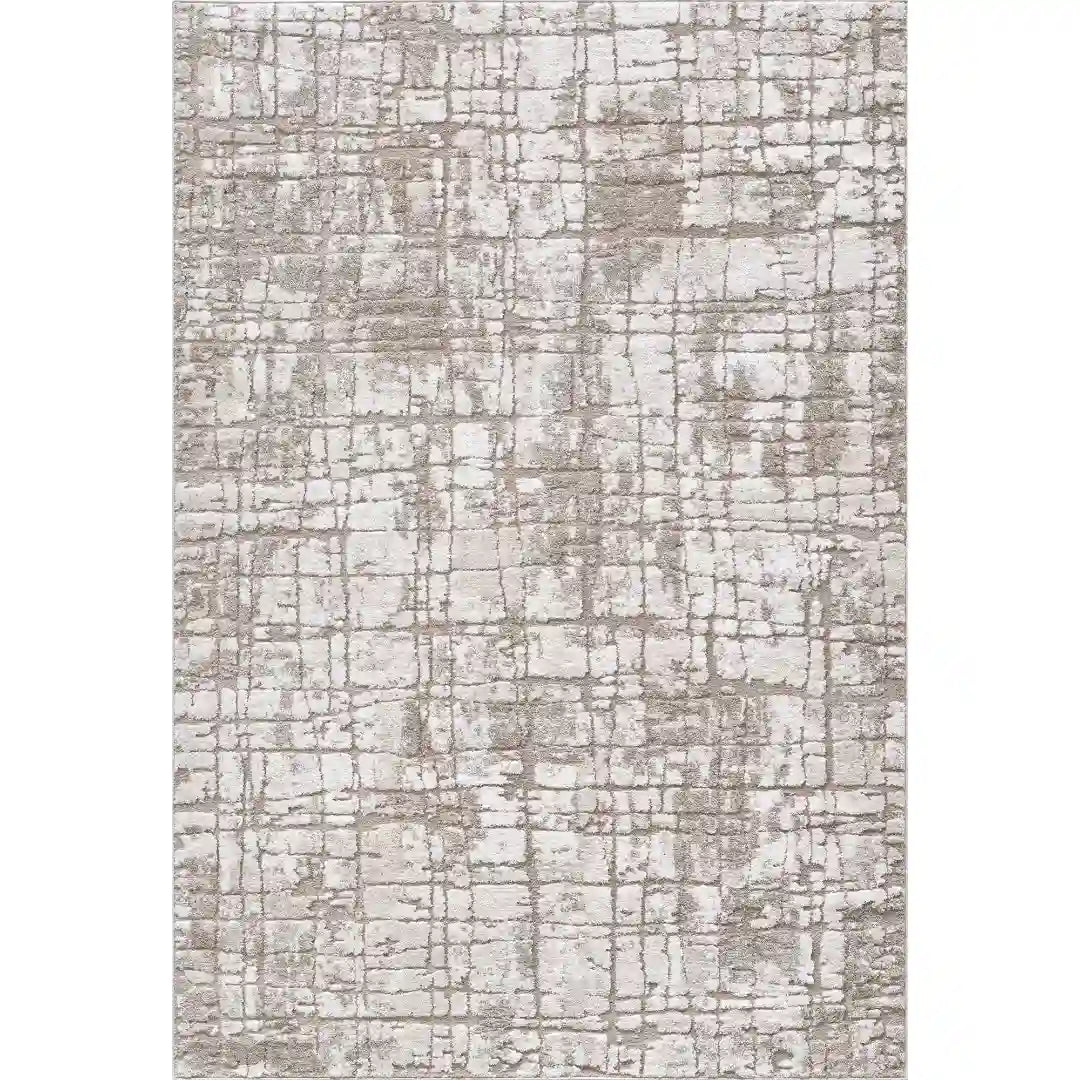 Beige Cream Modern Rustic Abstract Rug