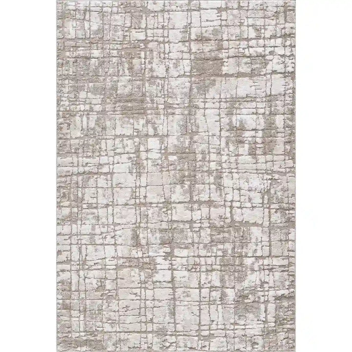 Beige Cream Modern Rustic Abstract Rug