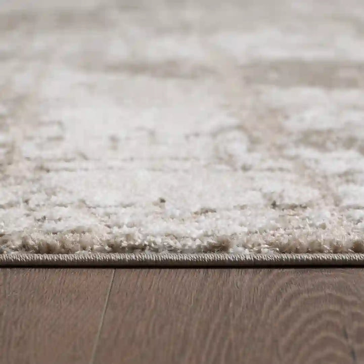 Beige Cream Modern Rustic Abstract Rug