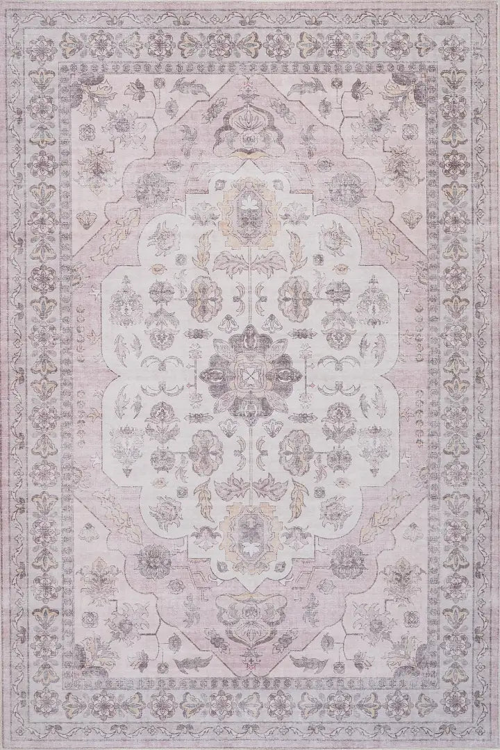 Brown Pink Vintage Oriental Rug