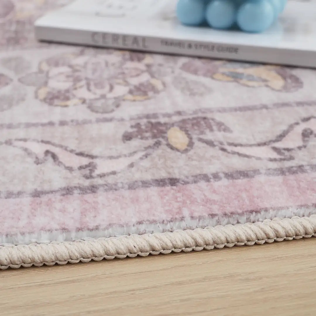 Brown Pink Vintage Oriental Rug