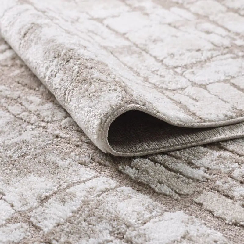 Beige Cream Modern Rustic Abstract Rug