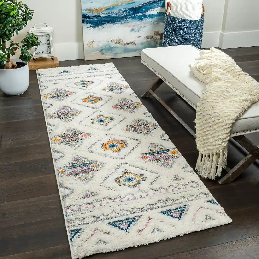 Multicolor Modern Boho Shag Rug