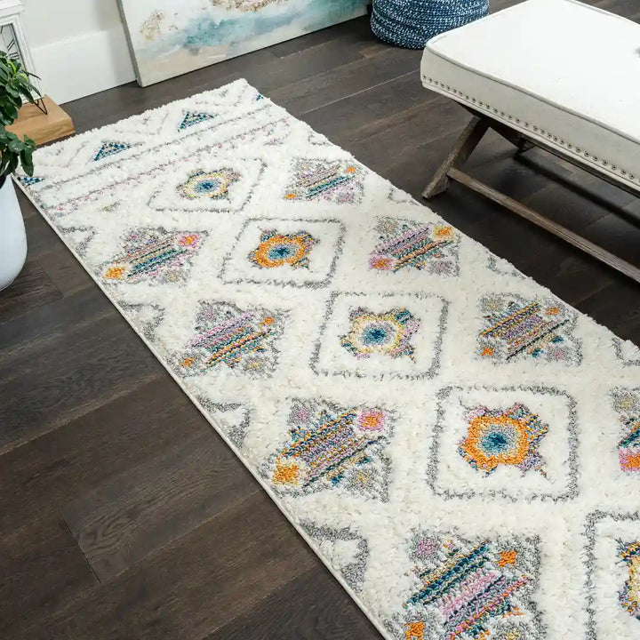 Multicolor Modern Boho Shag Rug