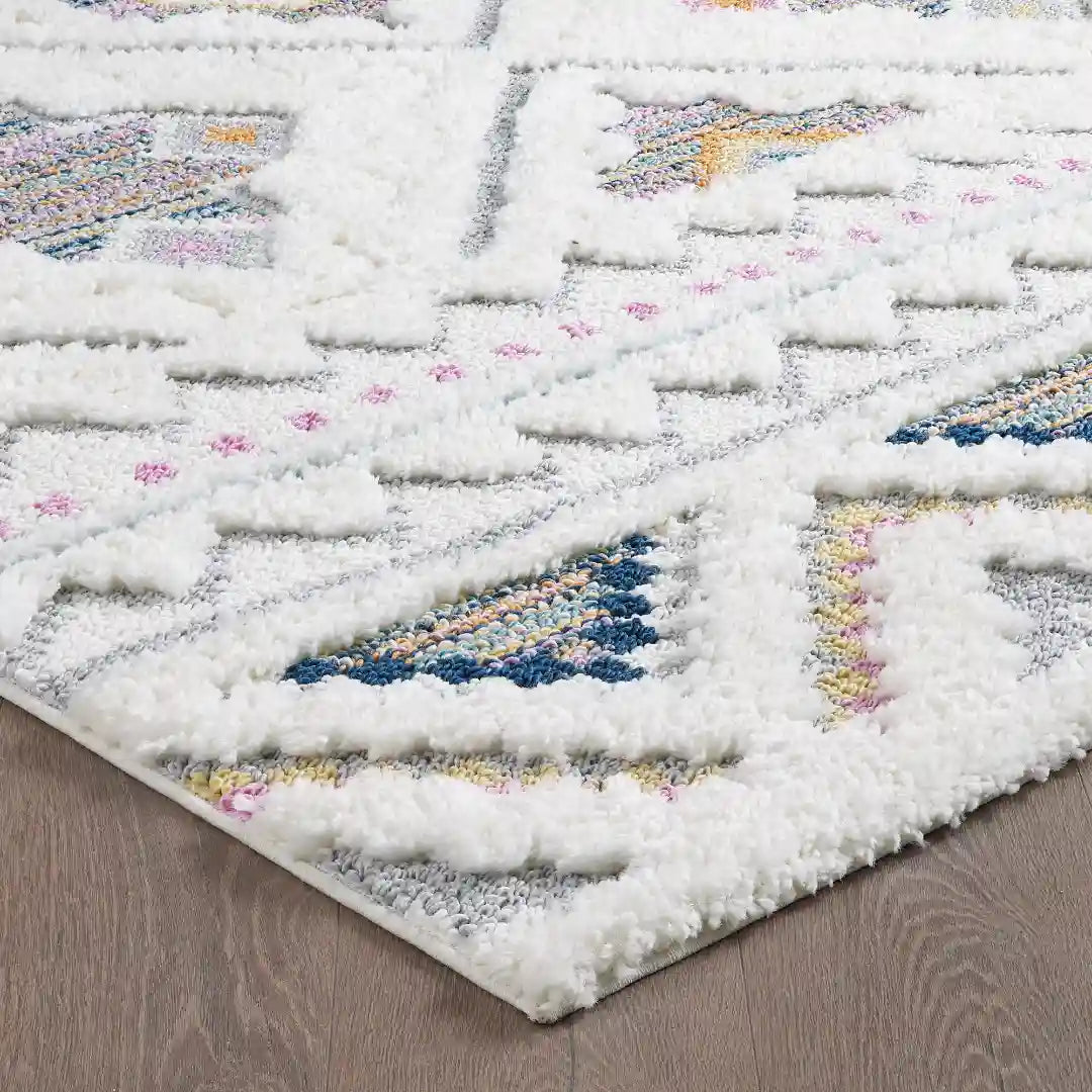 Multicolor Modern Boho Shag Rug