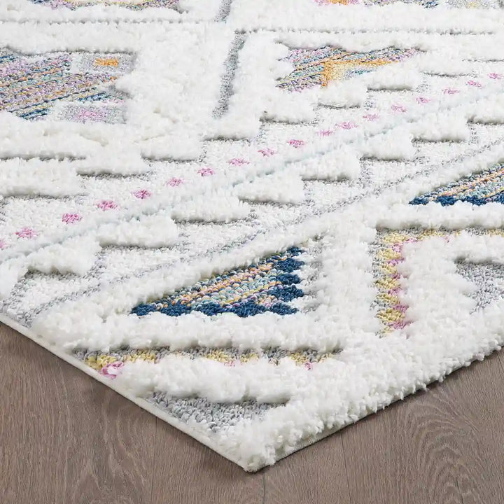 Multicolor Modern Boho Shag Rug
