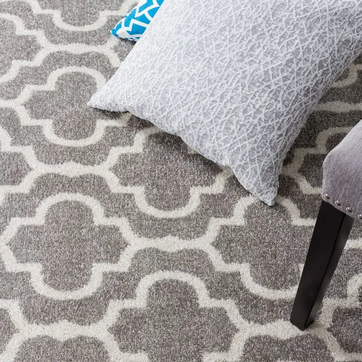 Grey Lattice Moroccan Rug