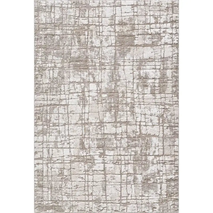 Beige Cream Modern Rustic Abstract Rug