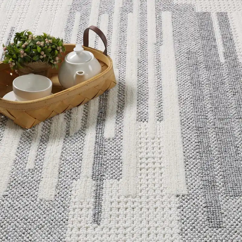 Venetian Checkered Grey Area Rug