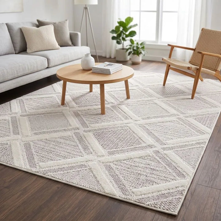 Venetian Moroccan Beige Area Rug
