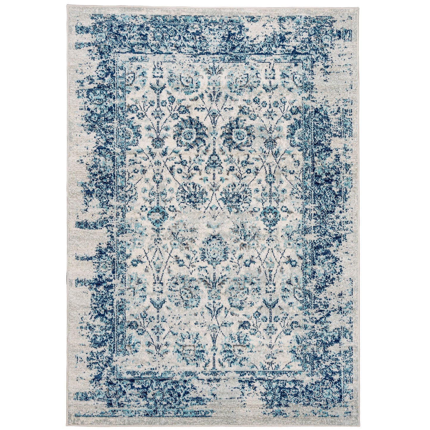 Fantasy Vintage Navy Area Rug