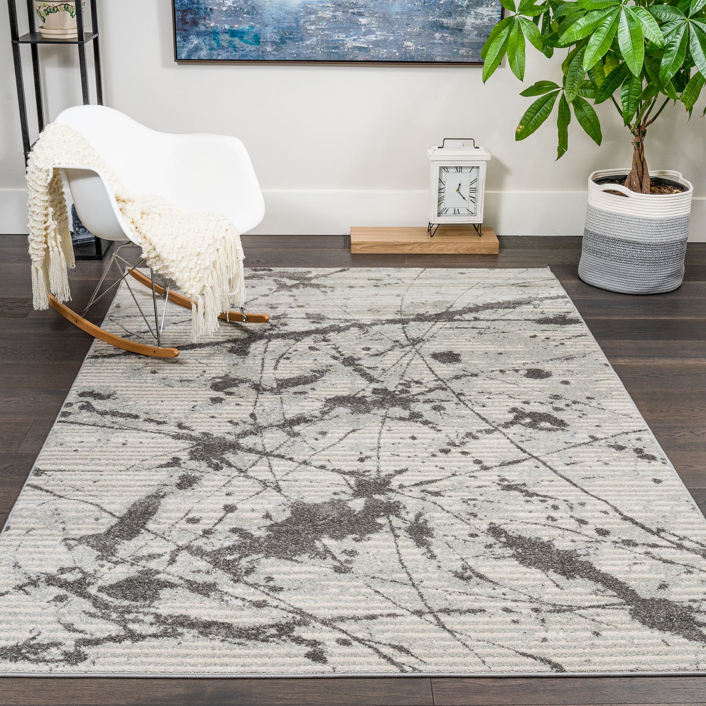 Abstract Ombre Splash Area Rug